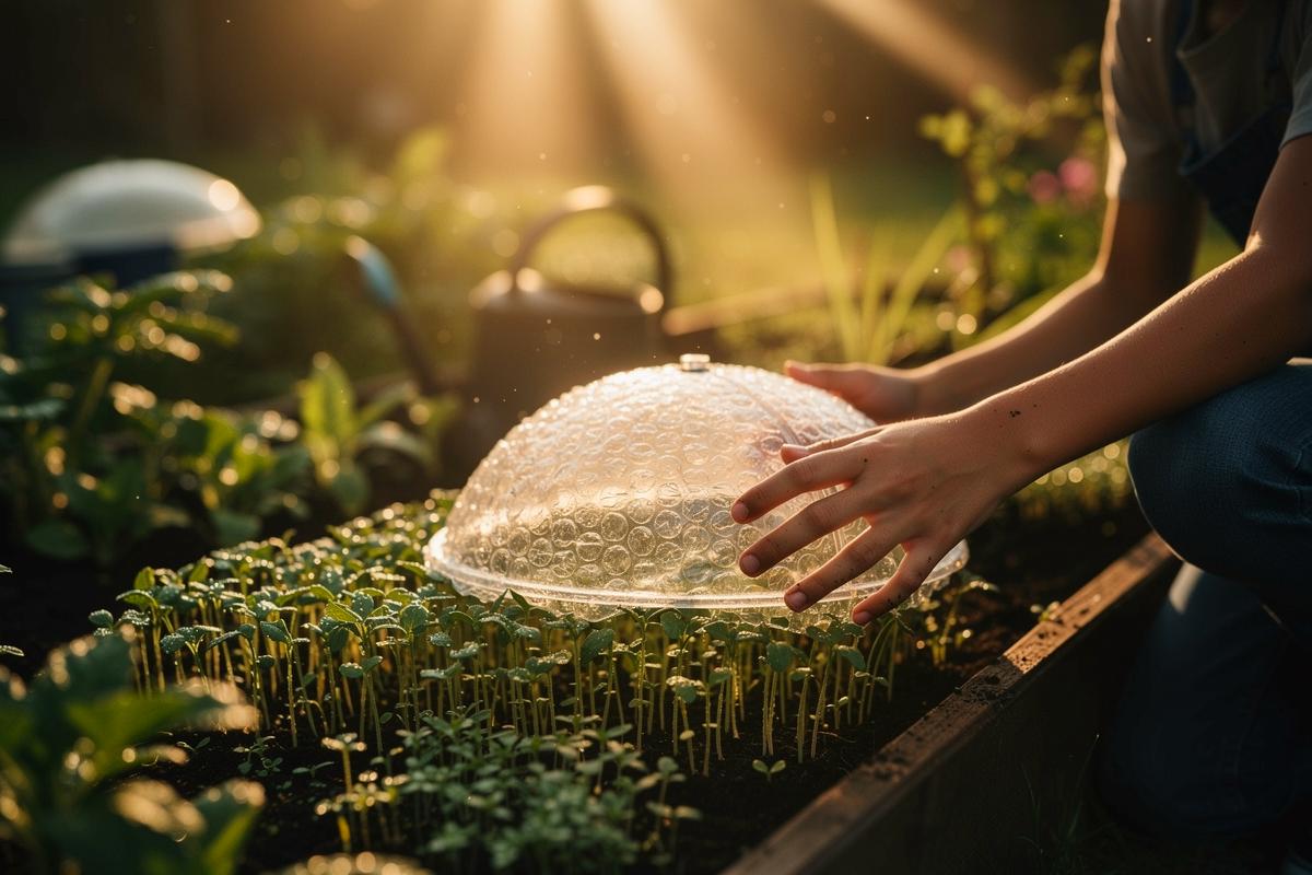 Kopuły z folii bąbelkowej pojawiają się w ogrodach, ogrodnicy wyjaśniają ten nowy trend